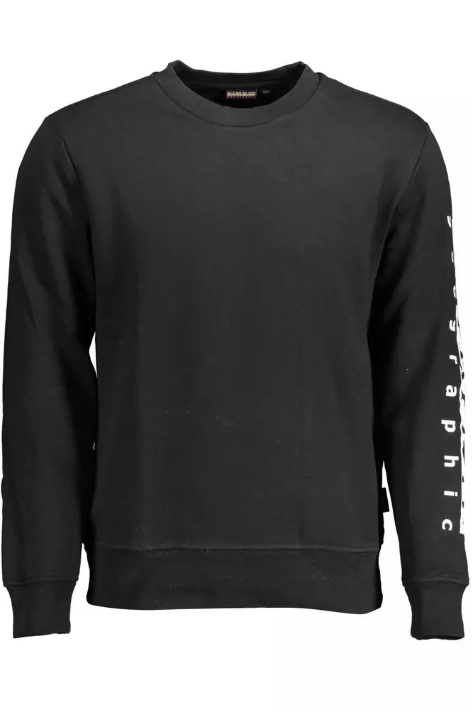 Napapijri Elevate Your Style with a Sleek Black Sweatshirt -   -  Napapijri.