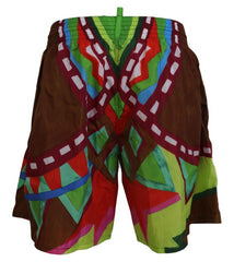 Dsquared² Multicolor Printed Men Beachwear Swimwear Short -   -  Dsquared².