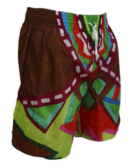 Dsquared² Multicolor Printed Men Beachwear Swimwear Short -   -  Dsquared².