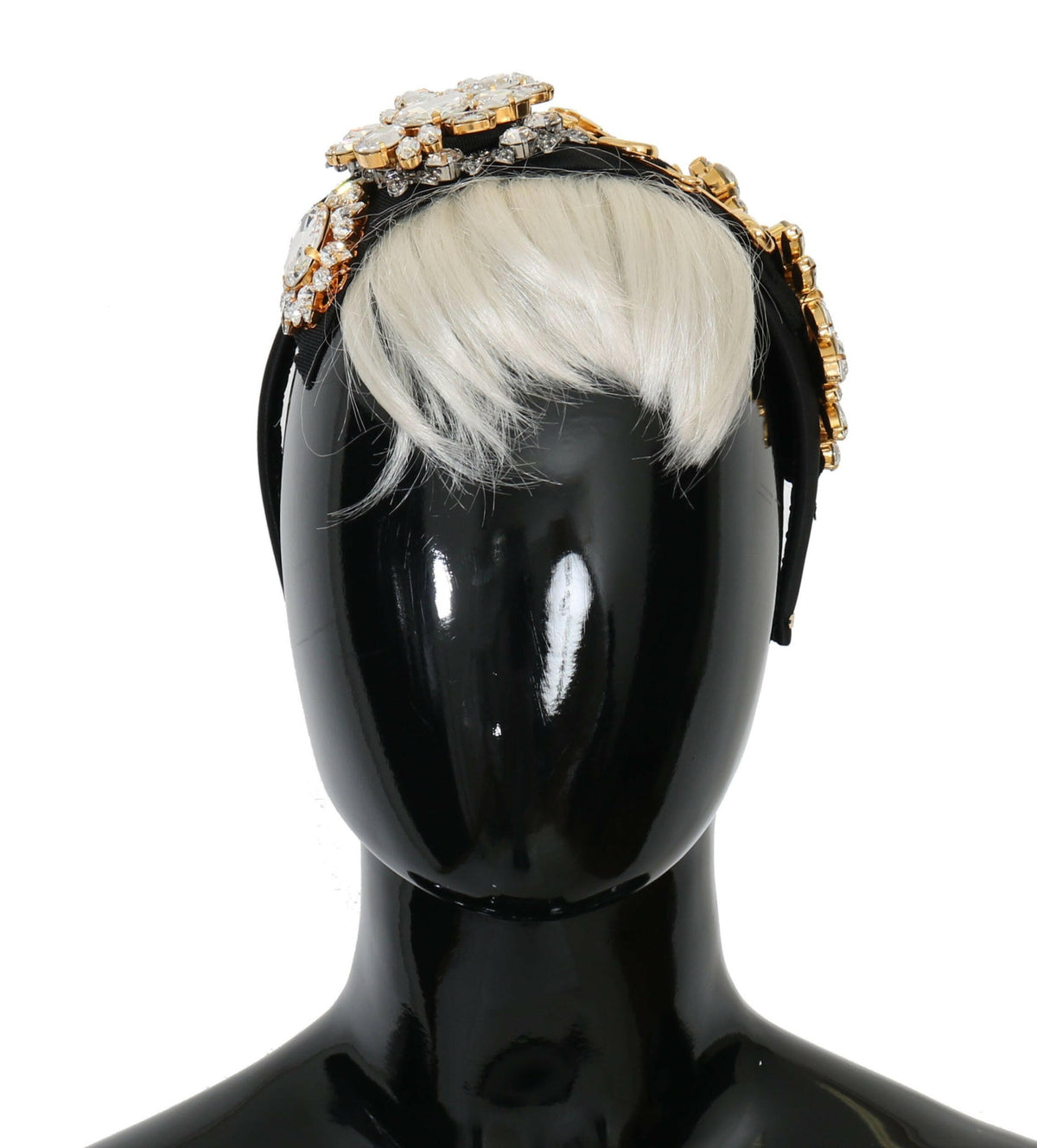 Dolce & Gabbana Black Crystal White Hair Parrucchiera Headband Diadem -   -  Dolce & Gabbana.
