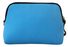 Dolce & Gabbana Blue Logo Print Hand Pouch Leopard Print Toiletry Bag -   -  Dolce & Gabbana.