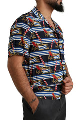 Dolce & Gabbana Multicolor Beach Chair Short Sleeves Shirt -   -  Dolce & Gabbana.