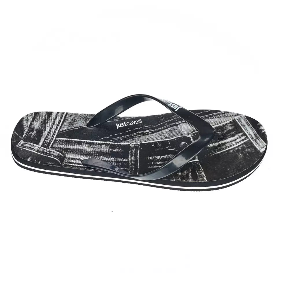 Just Cavalli "Black EVA Men's Sandal with Iconic Design Detail" -   -  Just Cavalli.