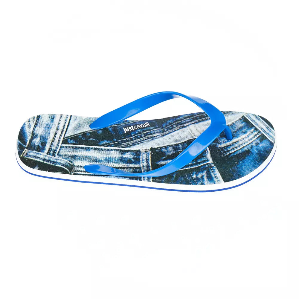 Just Cavalli Light Blue EVA Men Sandal -   -  Just Cavalli.