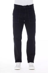 Alpha Studio Blue Cotton Men's Pant -   -  Alpha Studio.