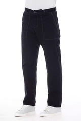 Alpha Studio Blue Cotton Men's Pant -   -  Alpha Studio.