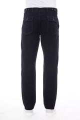 Alpha Studio Blue Cotton Men's Pant -   -  Alpha Studio.