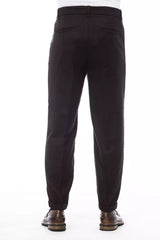 Alpha Studio Brown Wool Men Pant -   -  Alpha Studio.