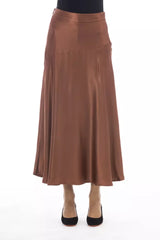 Alpha Studio Brown Viscose Women Skirt -   -  Alpha Studio.
