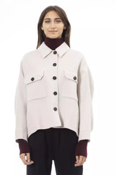 Alpha Studio Elegant White Wool Blazer Jacket -   -  Alpha Studio.
