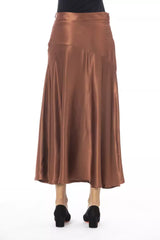 Alpha Studio Brown Viscose Women Skirt -   -  Alpha Studio.