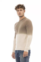 Alpha Studio Beige Alpaca Men Sweater -   -  Alpha Studio.