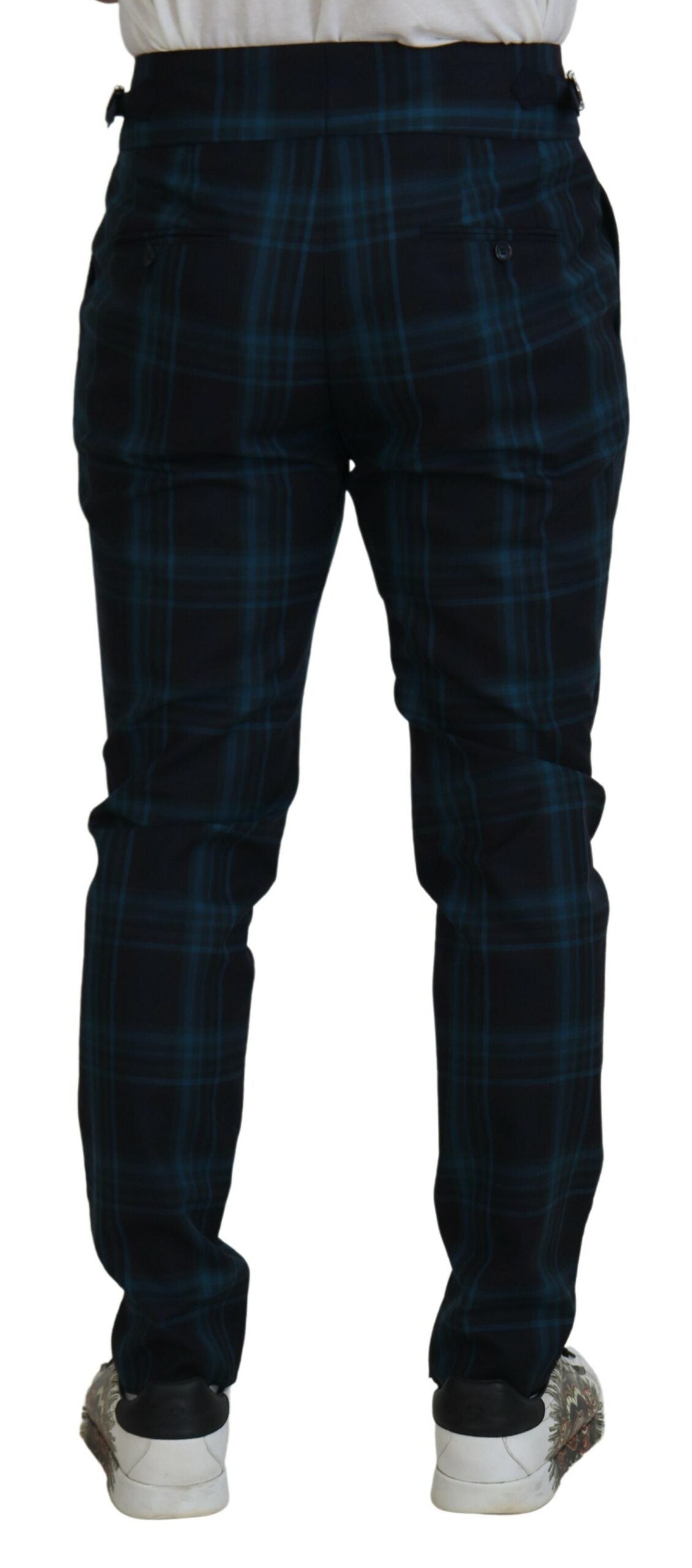 Dolce & Gabbana Blue Purple Plaid Wool Trousers Pants -   -  Dolce & Gabbana. Dolce & Gabbana Blue Purple Plaid Wool Trousers Pants -   -  Dolce & Gabbana.