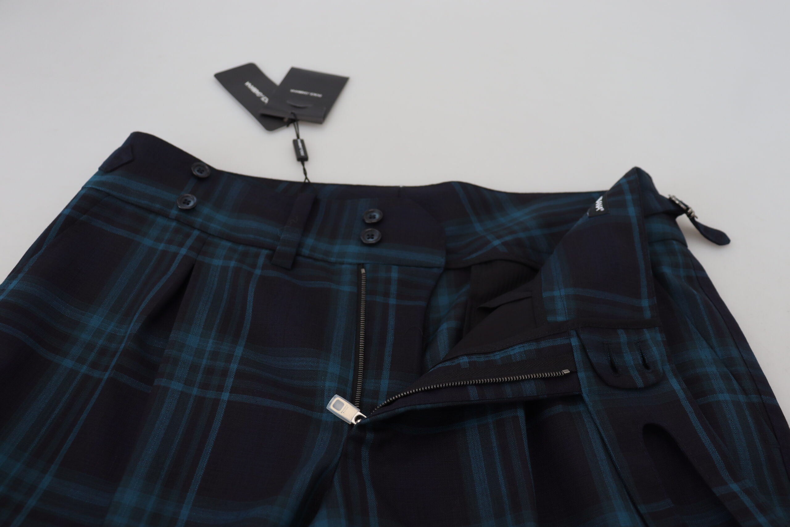Dolce & Gabbana Blue Purple Plaid Wool Trousers Pants -   -  Dolce & Gabbana. Dolce & Gabbana Blue Purple Plaid Wool Trousers Pants -   -  Dolce & Gabbana.
