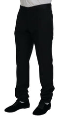 Dolce & Gabbana Black Dress Wool Silk Trouser Pants -   -  Dolce & Gabbana.