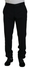 Dolce & Gabbana Black Dress Wool Silk Trouser Pants -   -  Dolce & Gabbana.