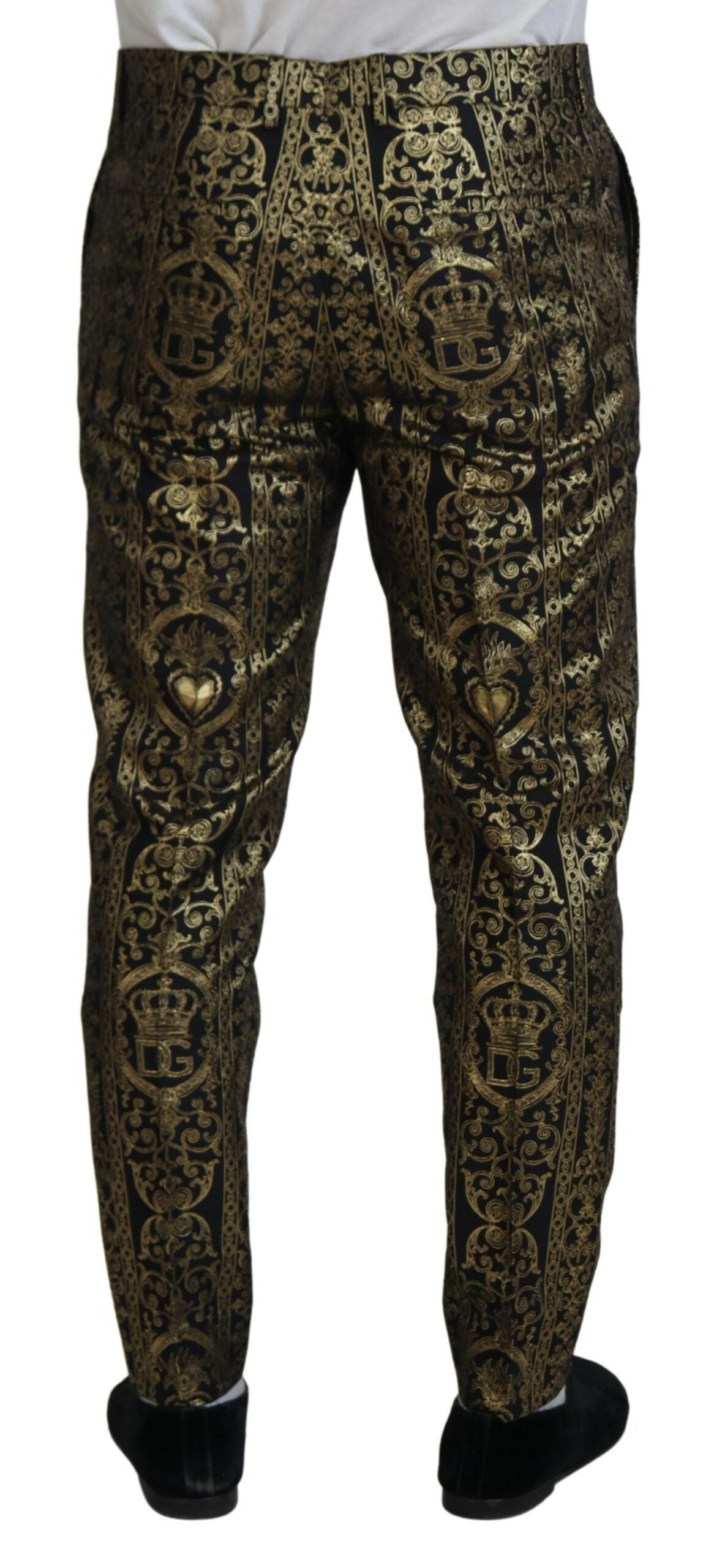 Dolce & Gabbana Black Gold Jacquard Dress Trouser Pants -   -  Dolce & Gabbana. Dolce & Gabbana Black Gold Jacquard Dress Trouser Pants -   -  Dolce & Gabbana.