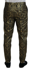 Dolce & Gabbana Black Gold Jacquard Dress Trouser Pants -   -  Dolce & Gabbana.