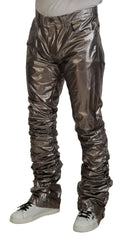 Dolce & Gabbana Silver Metallic Nylon Stretch Pants -   -  Dolce & Gabbana.
