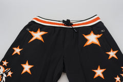 Dolce & Gabbana Black Orange Star Trousers Sport Pants -   -  Dolce & Gabbana.