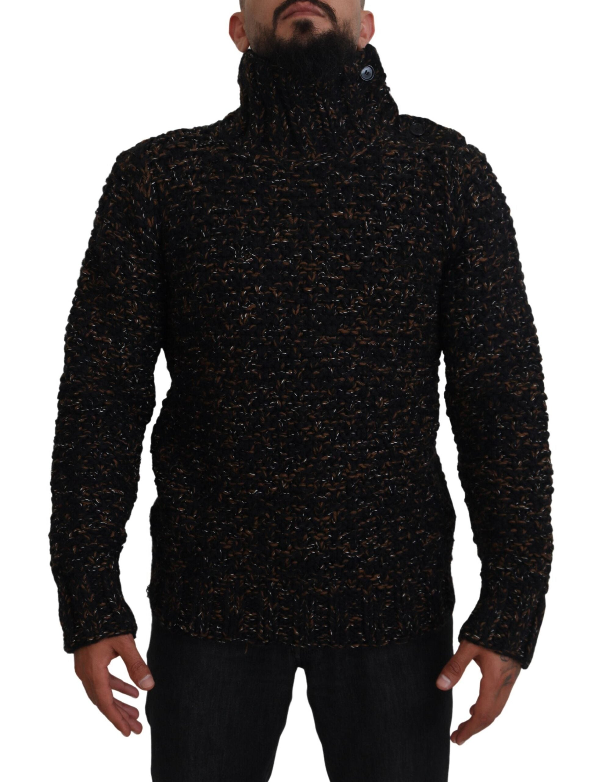 Dolce & Gabbana Brown Fatto A Mano Turtleneck Pullover Sweater -   -  Dolce & Gabbana.