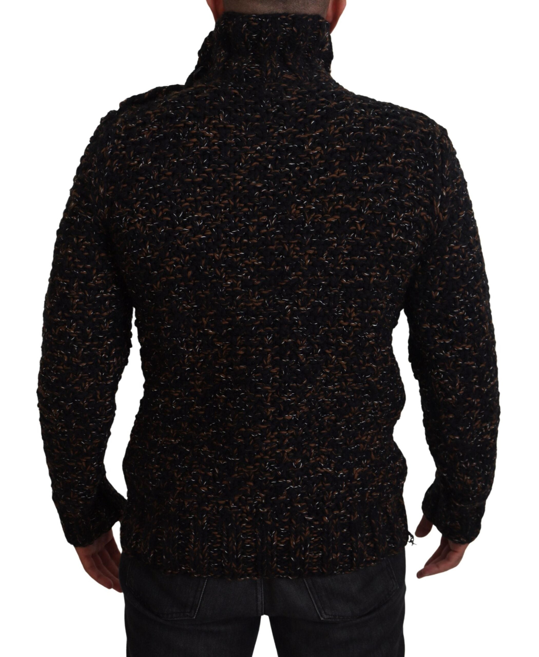 Dolce & Gabbana Brown Fatto A Mano Turtleneck Pullover Sweater -   -  Dolce & Gabbana. Dolce & Gabbana Brown Fatto A Mano Turtleneck Pullover Sweater -   -  Dolce & Gabbana.