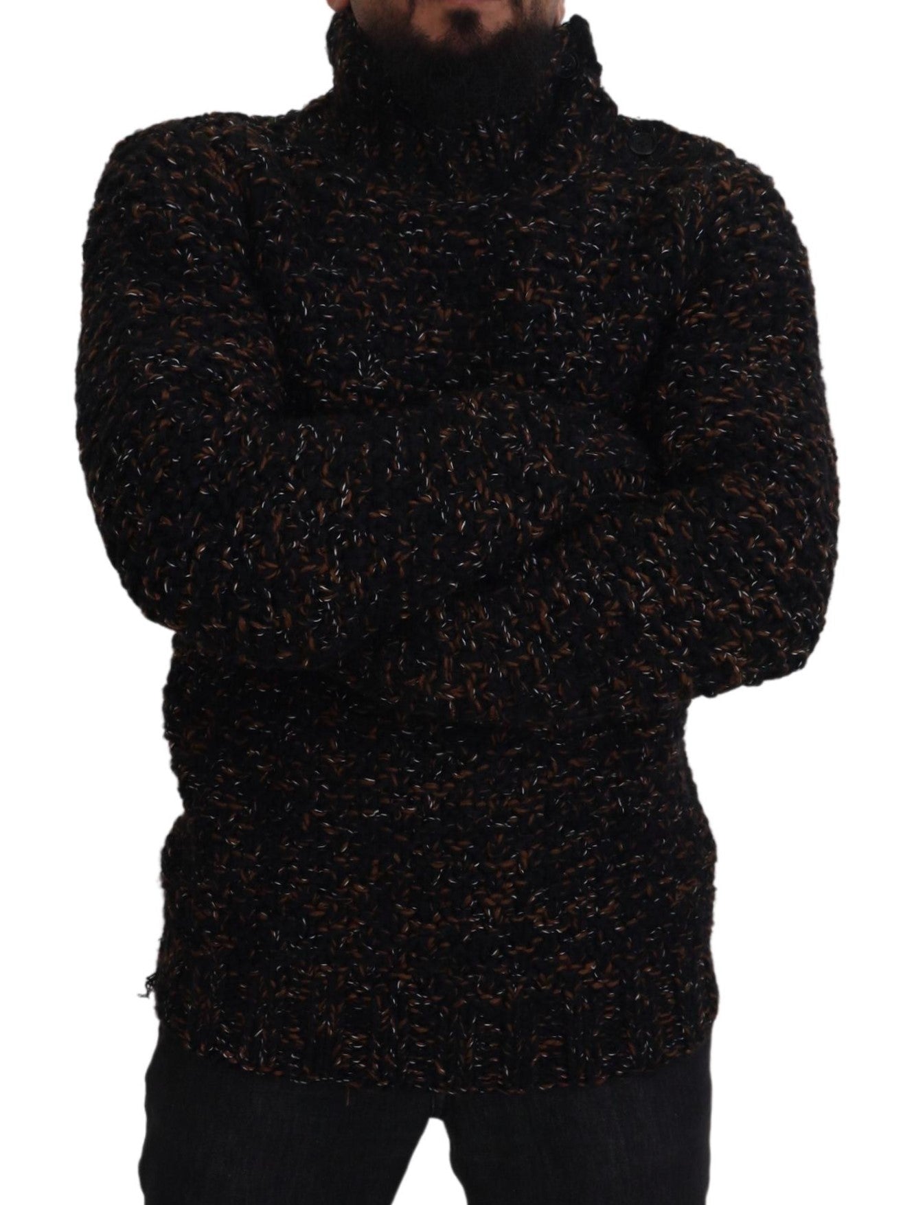 Dolce & Gabbana Brown Fatto A Mano Turtleneck Pullover Sweater -   -  Dolce & Gabbana. Dolce & Gabbana Brown Fatto A Mano Turtleneck Pullover Sweater -   -  Dolce & Gabbana.