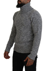Dolce & Gabbana Gray Wool Knit Turtleneck Pullover Sweater -   -  Dolce & Gabbana.