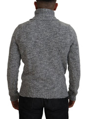 Dolce & Gabbana Gray Wool Knit Turtleneck Pullover Sweater -   -  Dolce & Gabbana.