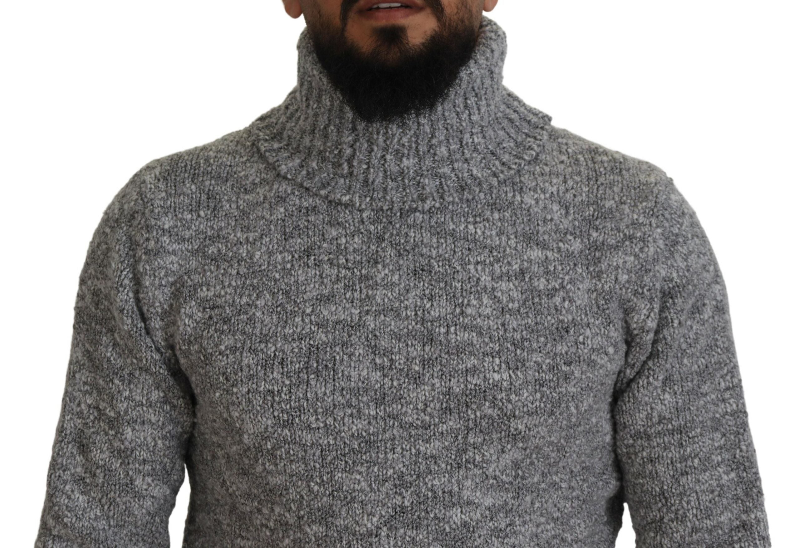 Dolce & Gabbana Gray Wool Knit Turtleneck Pullover Sweater -   -  Dolce & Gabbana. Dolce & Gabbana Gray Wool Knit Turtleneck Pullover Sweater -   -  Dolce & Gabbana.