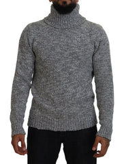 Dolce & Gabbana Gray Wool Knit Turtleneck Pullover Sweater -   -  Dolce & Gabbana.