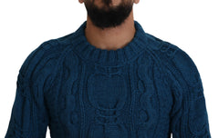 Dolce & Gabbana Blue Knitted Wool Alpaca Pullover Sweater -   -  Dolce & Gabbana.