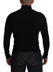 Dolce & Gabbana Black Half Zip Turtleneck Pullover Sweater -   -  Dolce & Gabbana.