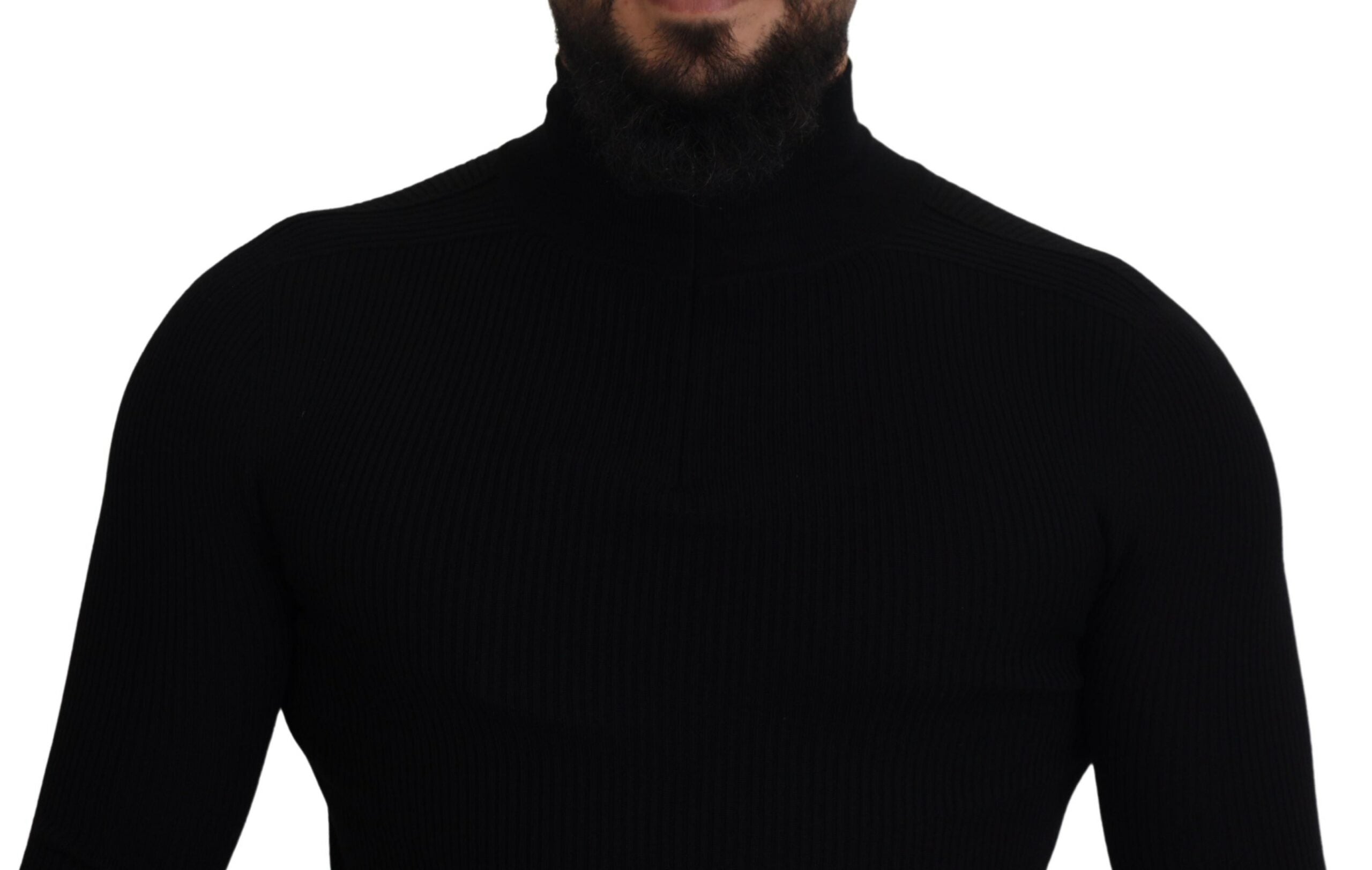 Dolce & Gabbana Black Half Zip Turtleneck Pullover Sweater -   -  Dolce & Gabbana. Dolce & Gabbana Black Half Zip Turtleneck Pullover Sweater -   -  Dolce & Gabbana.