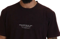 Dolce & Gabbana Bordeaux Crewneck Short Sleeve T-shirt - - Dolce & Gabbana.