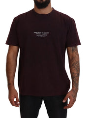 Dolce & Gabbana Bordeaux Crewneck Short Sleeve T-shirt - - Dolce & Gabbana.