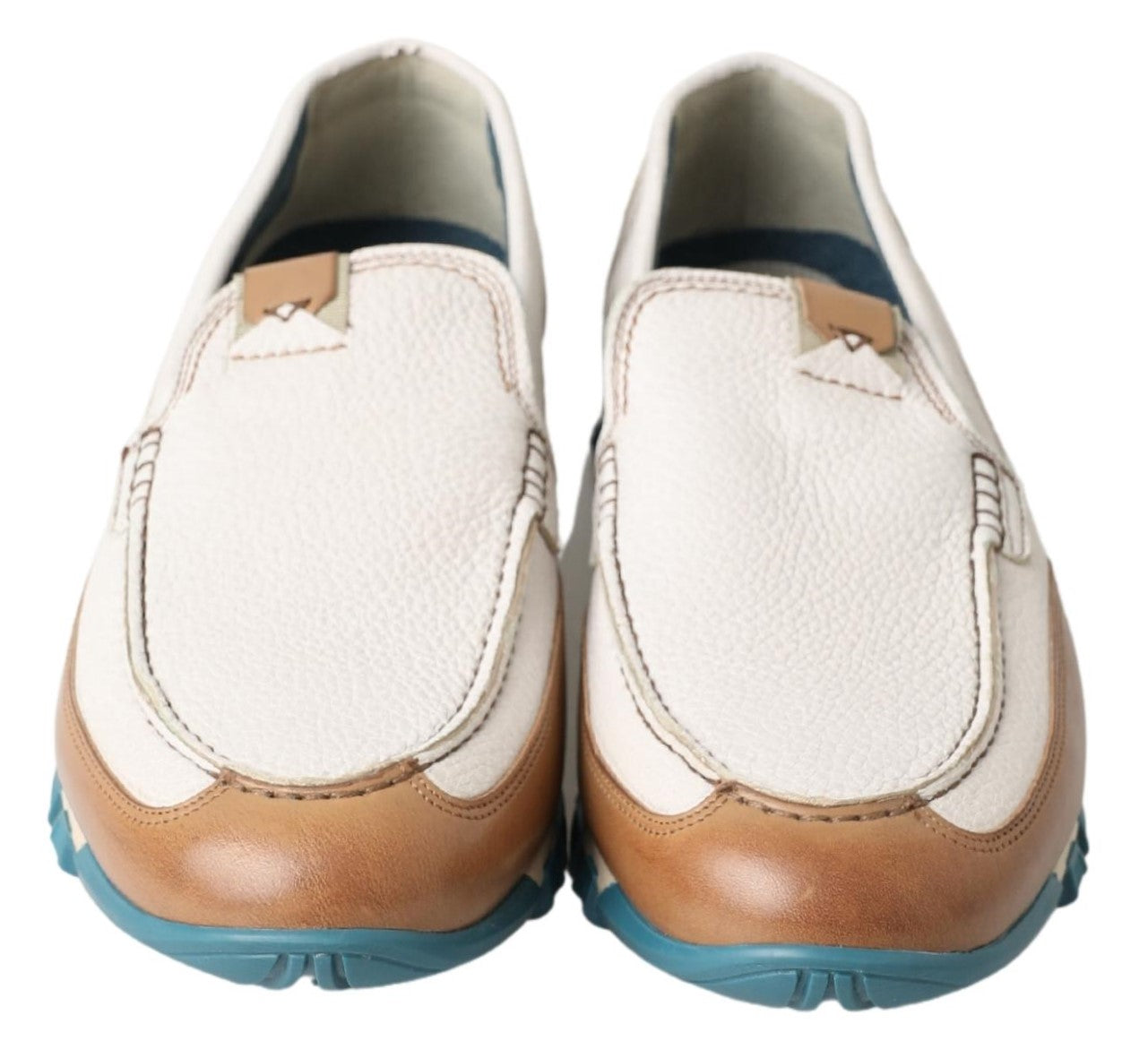 Dolce & Gabbana White Leather Loafers Moccasins Shoes -   -  Dolce & Gabbana. Dolce & Gabbana White Leather Loafers Moccasins Shoes -   -  Dolce & Gabbana.
