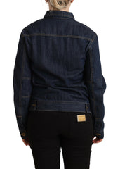 Master Coat Dark Blue Button Down Long Sleeves Denim Jacket -   -  Master Coat.