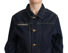 Master Coat Dark Blue Button Down Long Sleeves Denim Jacket -   -  Master Coat.