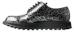 Dolce & Gabbana Black White Derby Patent Leather Shoes -   -  Dolce & Gabbana.