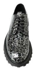 Dolce & Gabbana Black White Derby Patent Leather Shoes -   -  Dolce & Gabbana.