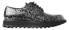 Dolce & Gabbana Black White Derby Patent Leather Shoes -   -  Dolce & Gabbana.