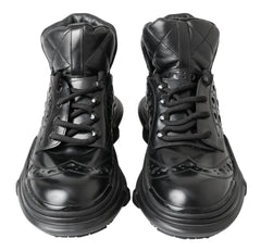 Dolce & Gabbana Black Leather Ankle Casual Boots -   -  Dolce & Gabbana.