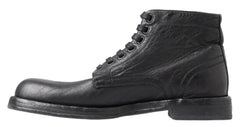 Dolce & Gabbana Black Horse Leather Perugino Boots -   -  Dolce & Gabbana.