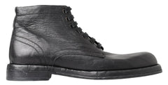 Dolce & Gabbana Black Horse Leather Perugino Boots -   -  Dolce & Gabbana.