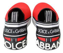 Dolce & Gabbana Red White Flat Sneakers Loafers Shoes -   -  Dolce & Gabbana.