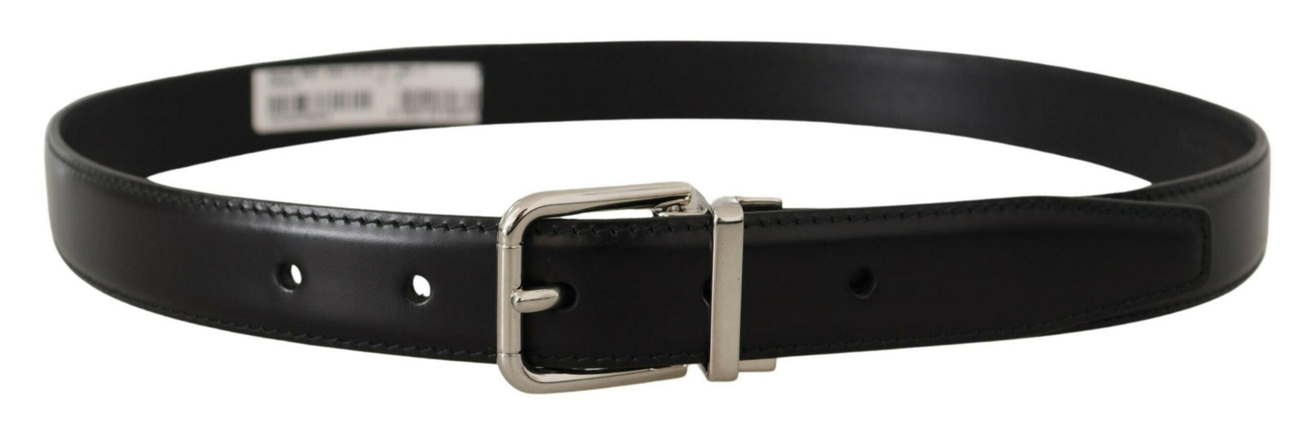 Dolce & Gabbana Black Calf Leather Logo Engraved Metal Buckle Belt -   -  Dolce & Gabbana. Dolce & Gabbana Black Calf Leather Logo Engraved Metal Buckle Belt -   -  Dolce & Gabbana.