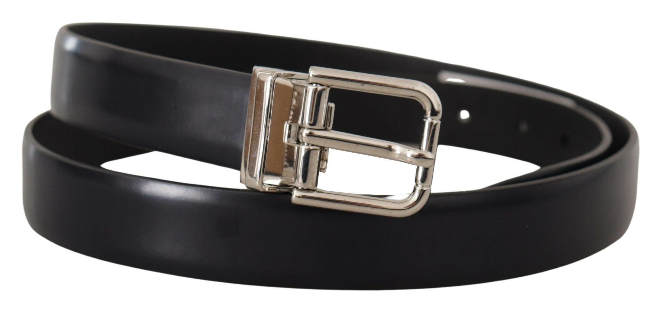 Dolce & Gabbana Black Calf Leather Classic Logo Metal Buckle Belt -   -  Dolce & Gabbana. Dolce & Gabbana Black Calf Leather Classic Logo Metal Buckle Belt -   -  Dolce & Gabbana.