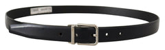 Dolce & Gabbana Black Calf Leather Classic Logo Metal Buckle Belt -   -  Dolce & Gabbana.