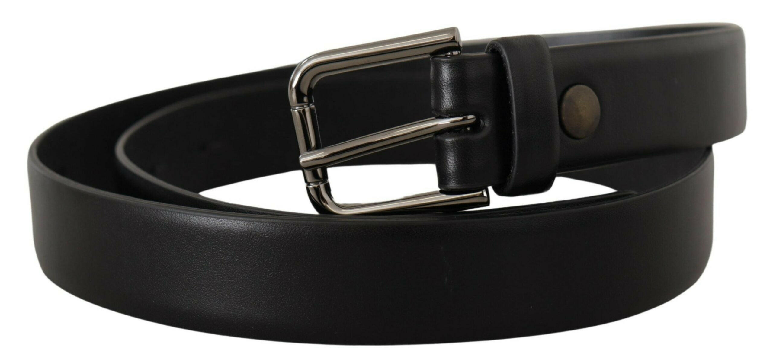 Dolce & Gabbana Black Calf Leather Classic Logo Metal Buckle Belt -   -  Dolce & Gabbana. Dolce & Gabbana Black Calf Leather Classic Logo Metal Buckle Belt -   -  Dolce & Gabbana.